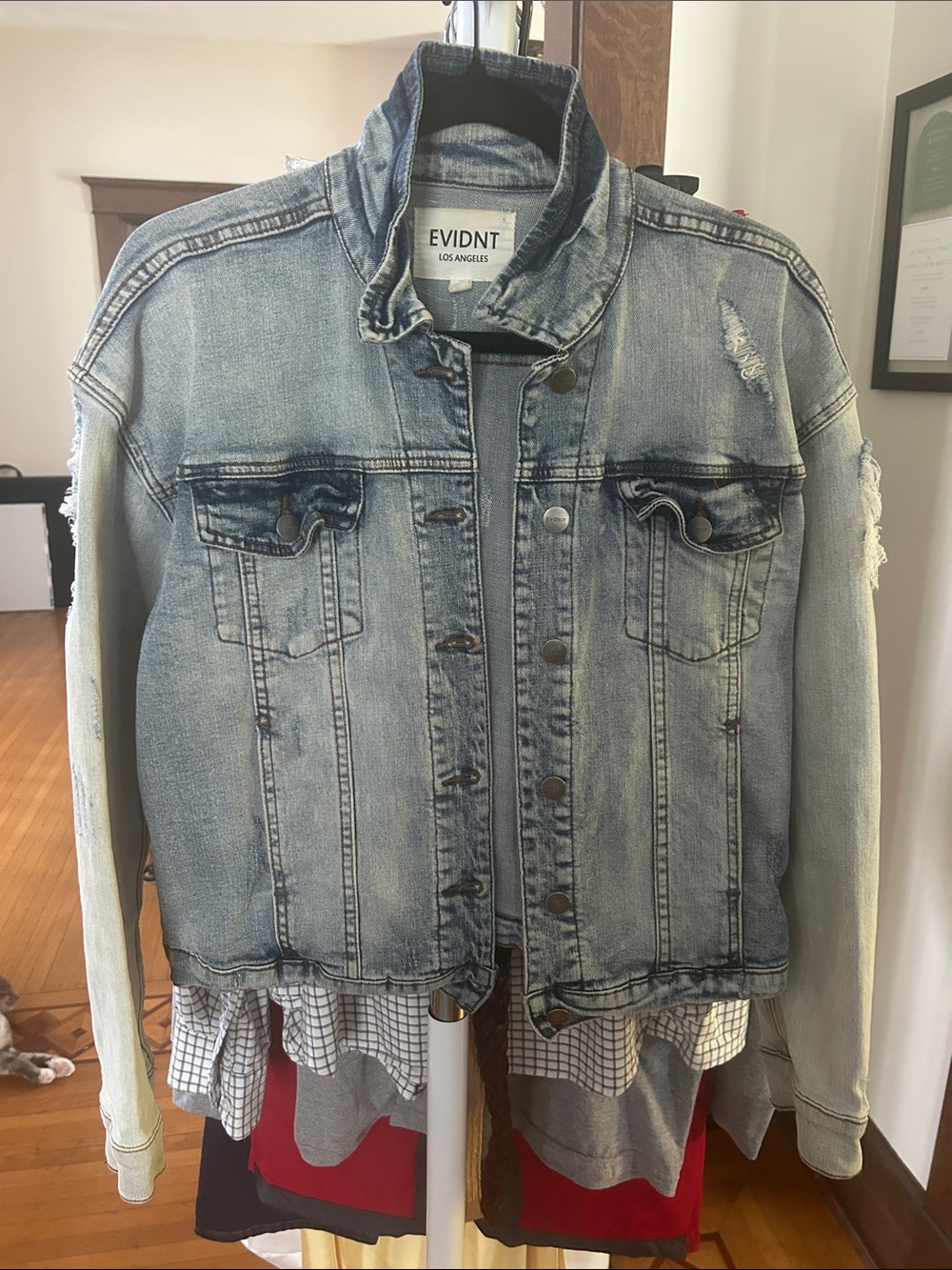 EVIDNT Distressed Denim Jacket
